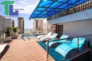 Ghế tắm nắng hồ bơi composite bền bỉ sang trọng